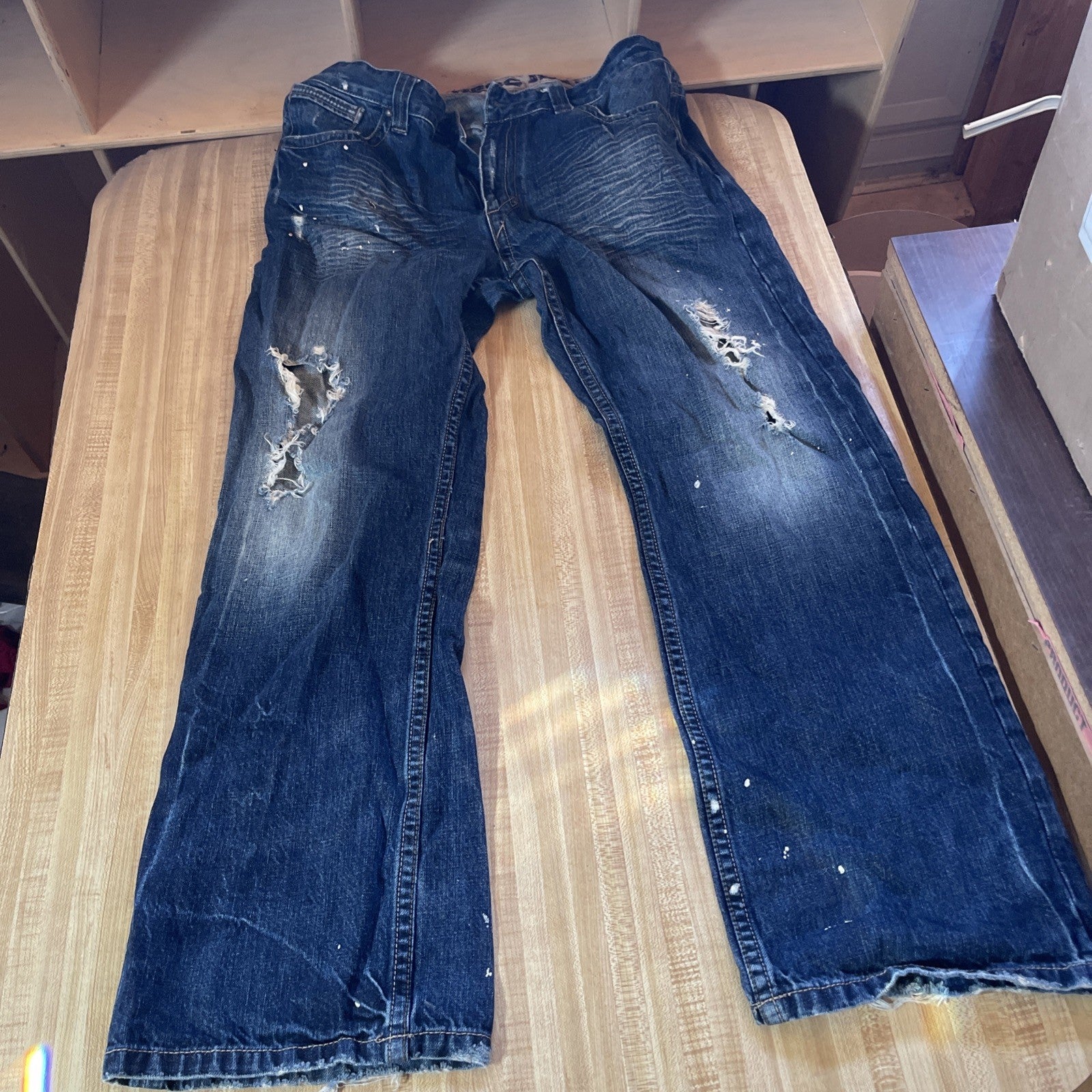 Express Kingston Jeans 34/30 Distressed Bootcut