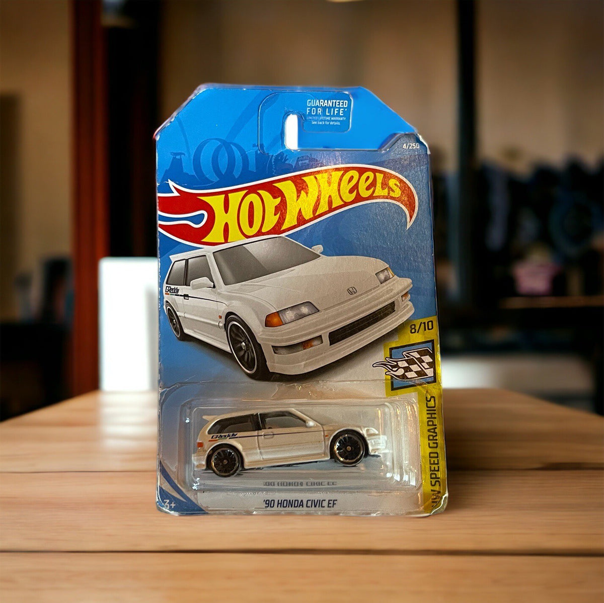 Hot Wheels HW Speed Graphics 8/10 '90 Honda Civic EF 4/250 White