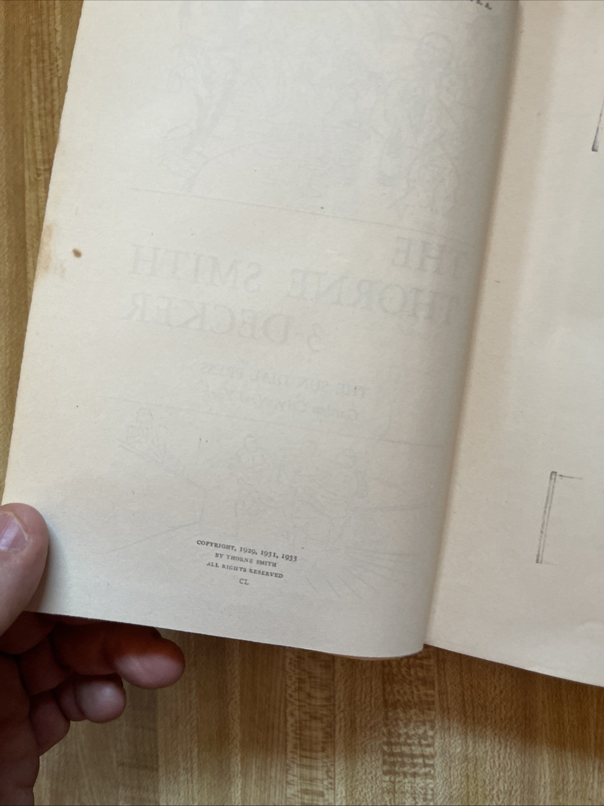 The Thorne Smith 3 Decker Hardcover 