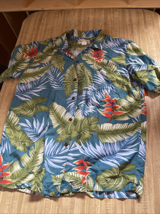 Vintage Bishop St Apparel Hawaiian Shirt Medium 