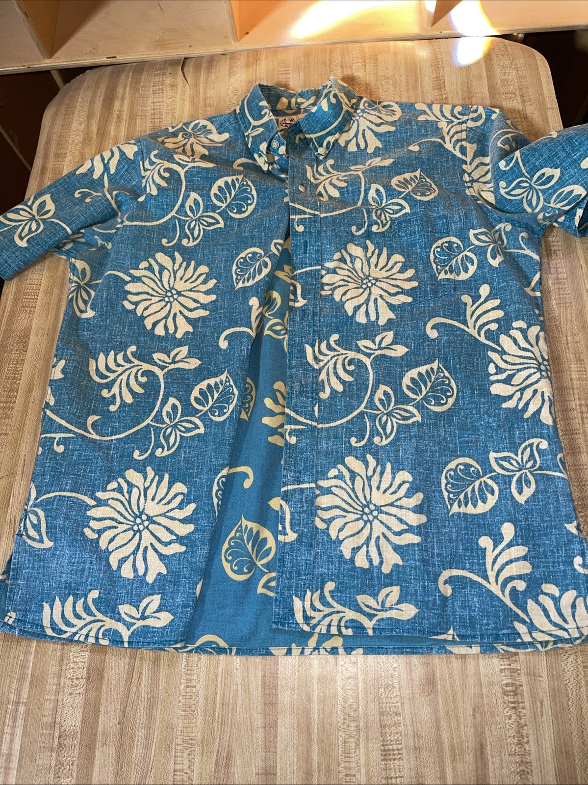 reyn spooner hawaiian shirt large