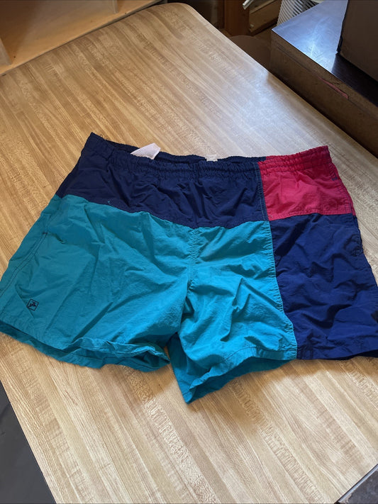 White Stag Colorblock Swim Trunks Large