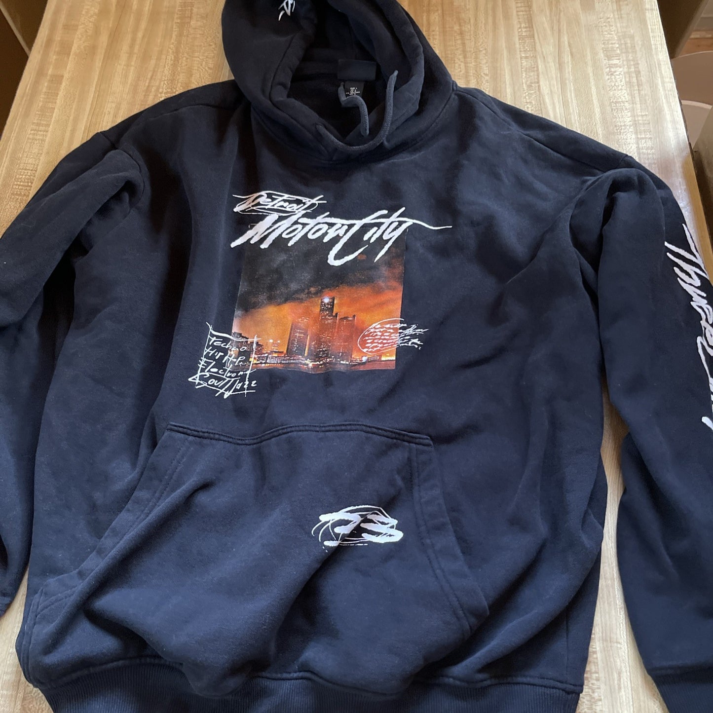 Detroit Motor City Hoodie Large 