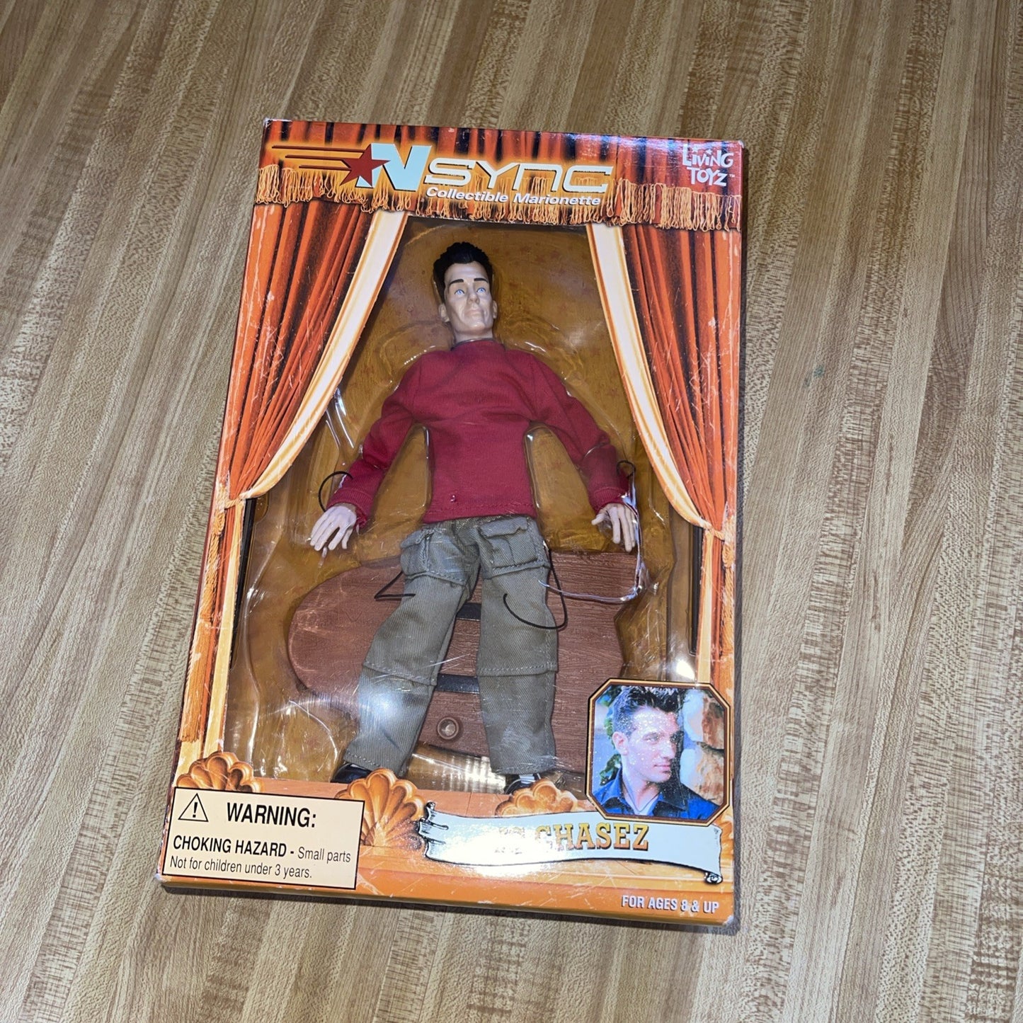 NSYNC JC Chasez Doll Collectible Marionette Action Figure 2000 Box Is Damaged