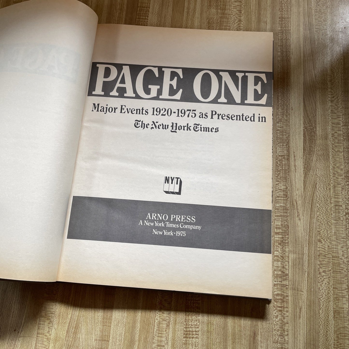 Page One Hardcover 1920-1975