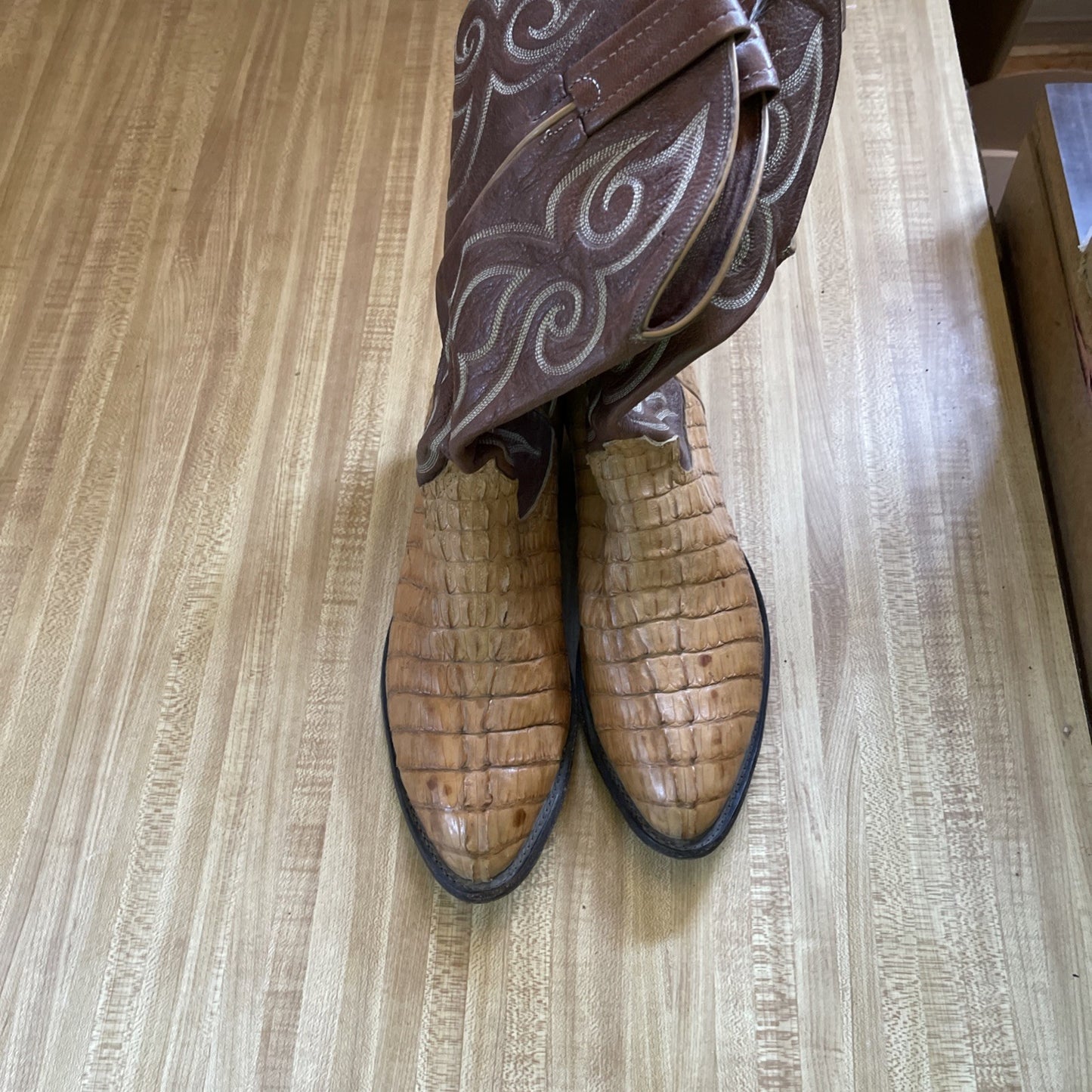 Tony Lama Crocodile Gator Boots 8.5 D