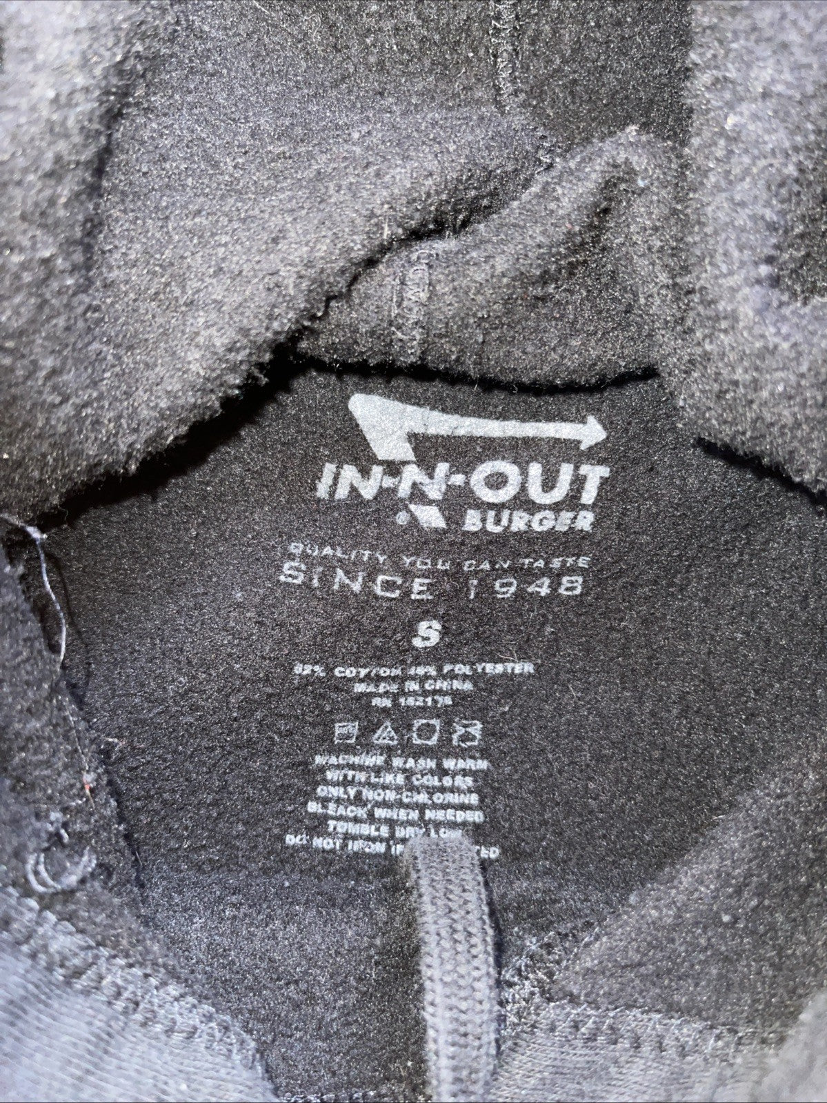 In N Out Burger Hoodie Small 