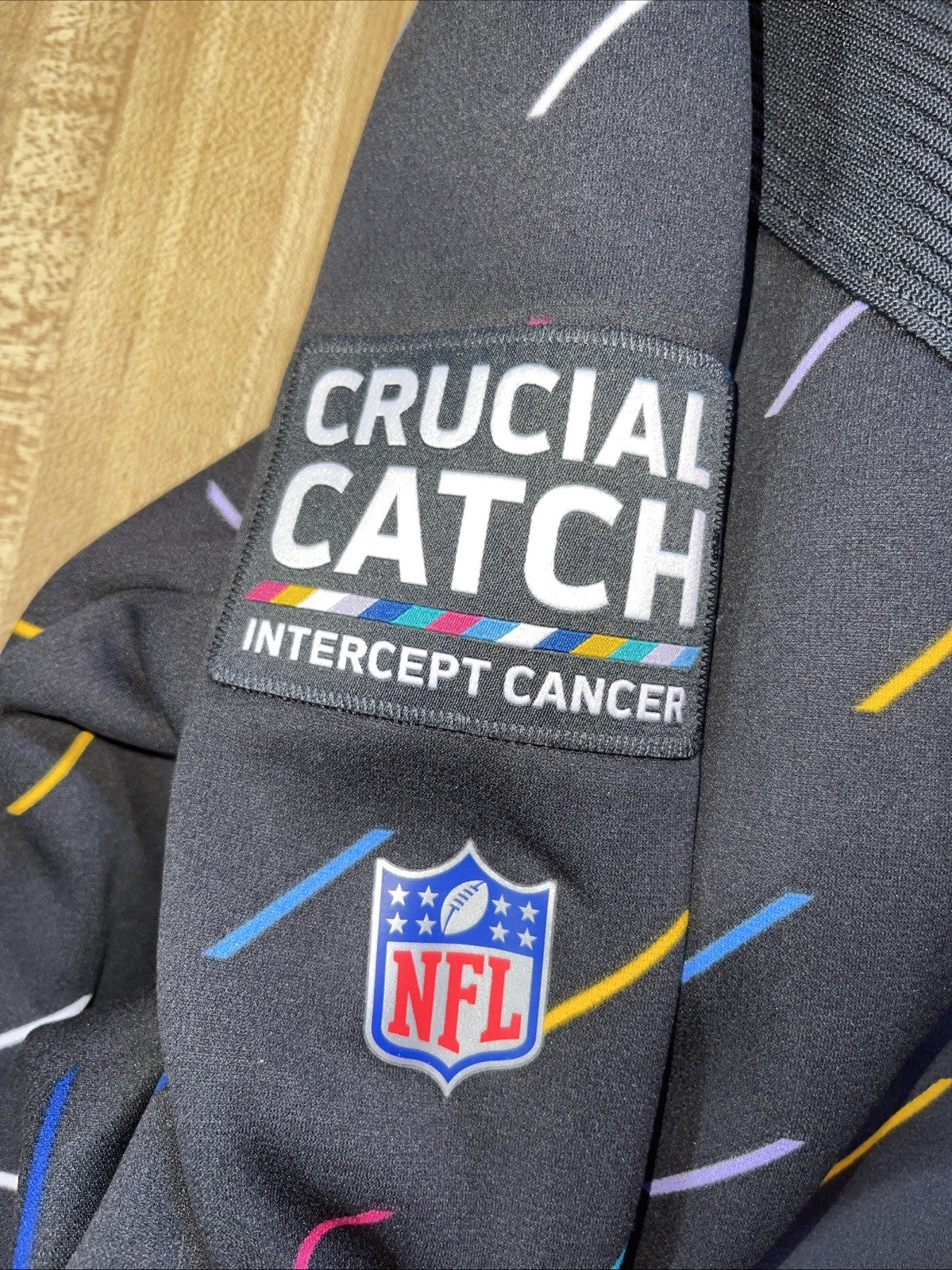 Nike On Field New Orleans Saints Crucial Catch Intercept Cancer Hoodie Large 