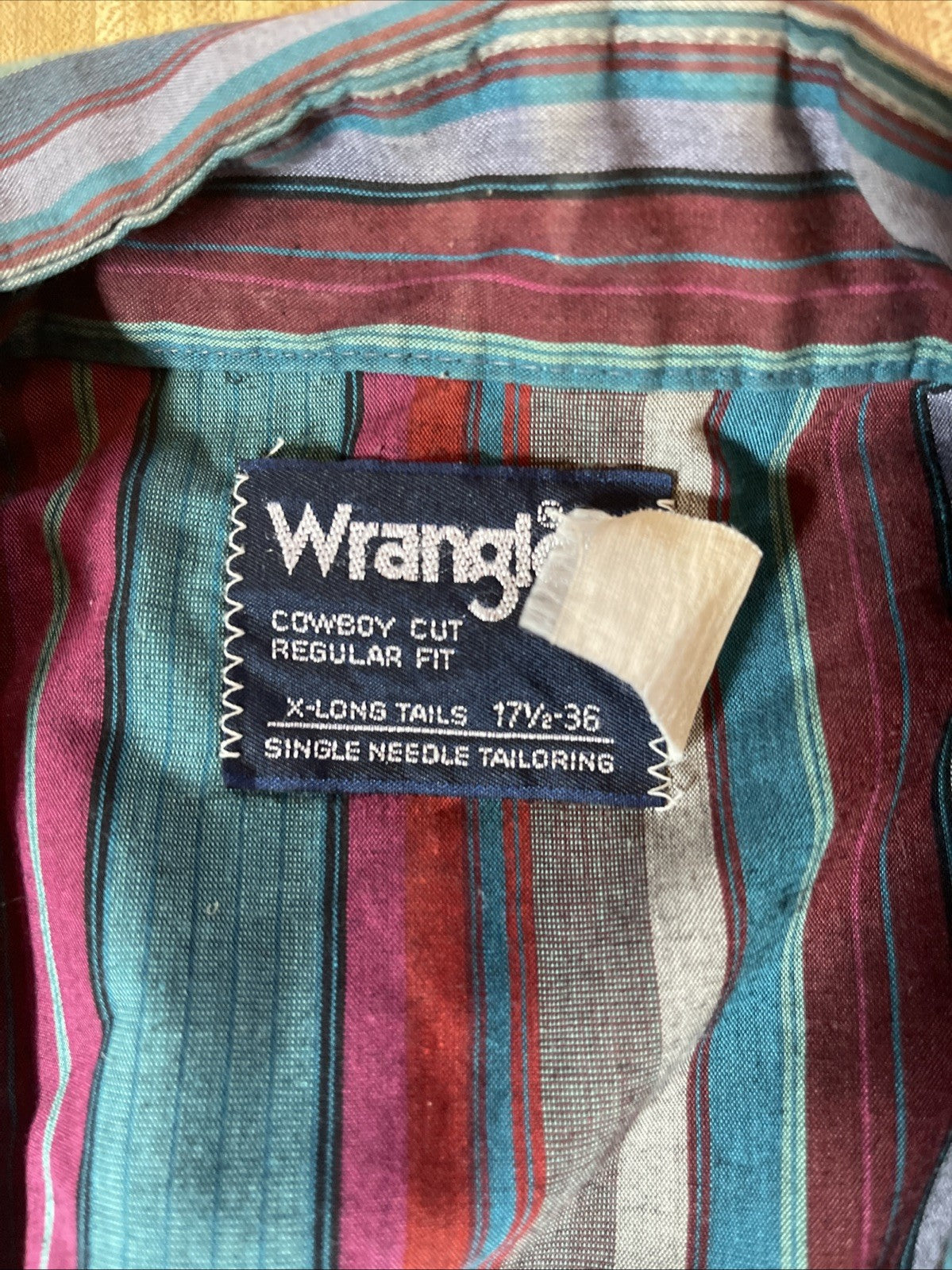 Vintage Wrangler X Long Tails Pearl Snap 17.5
