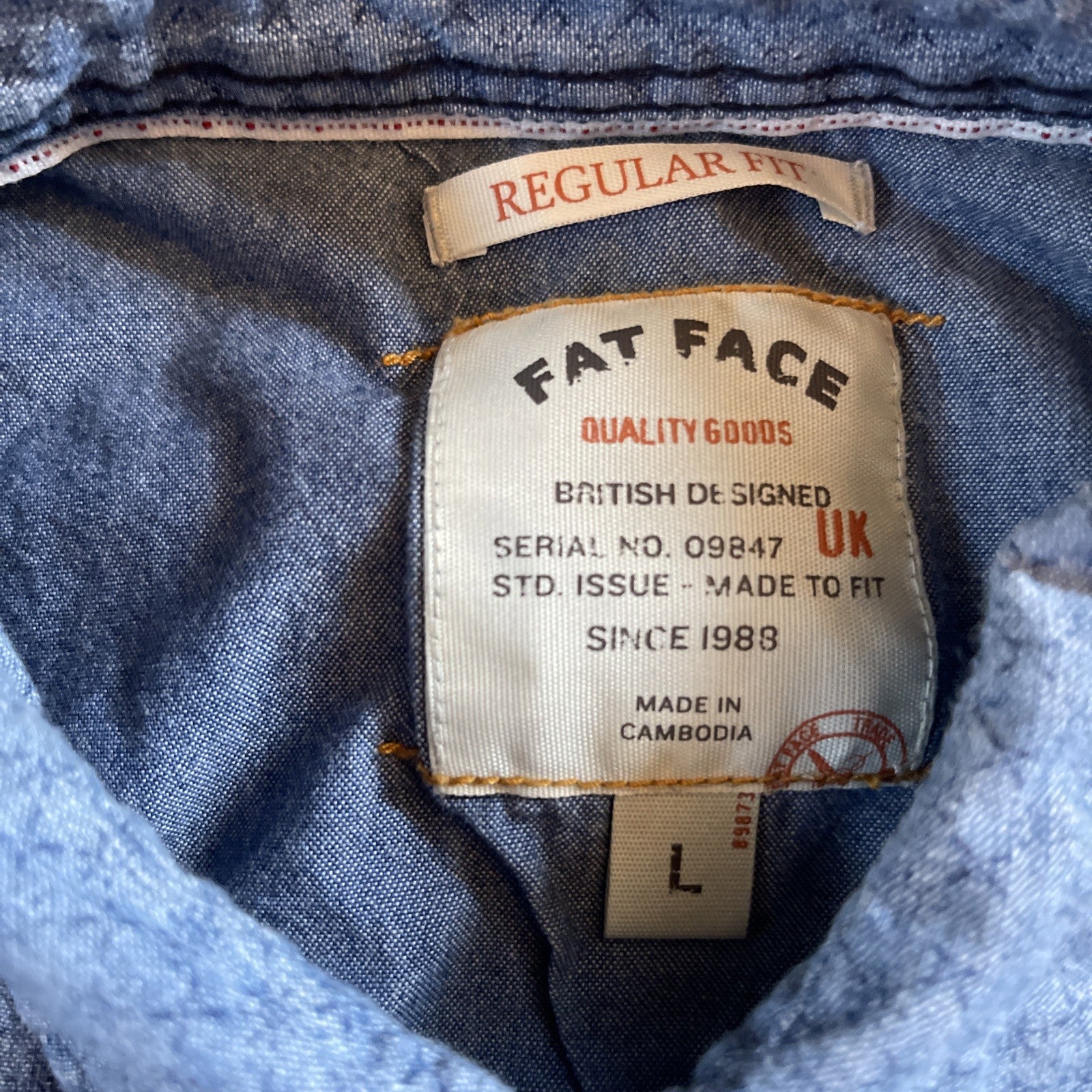 Fat Face Button Up Large 