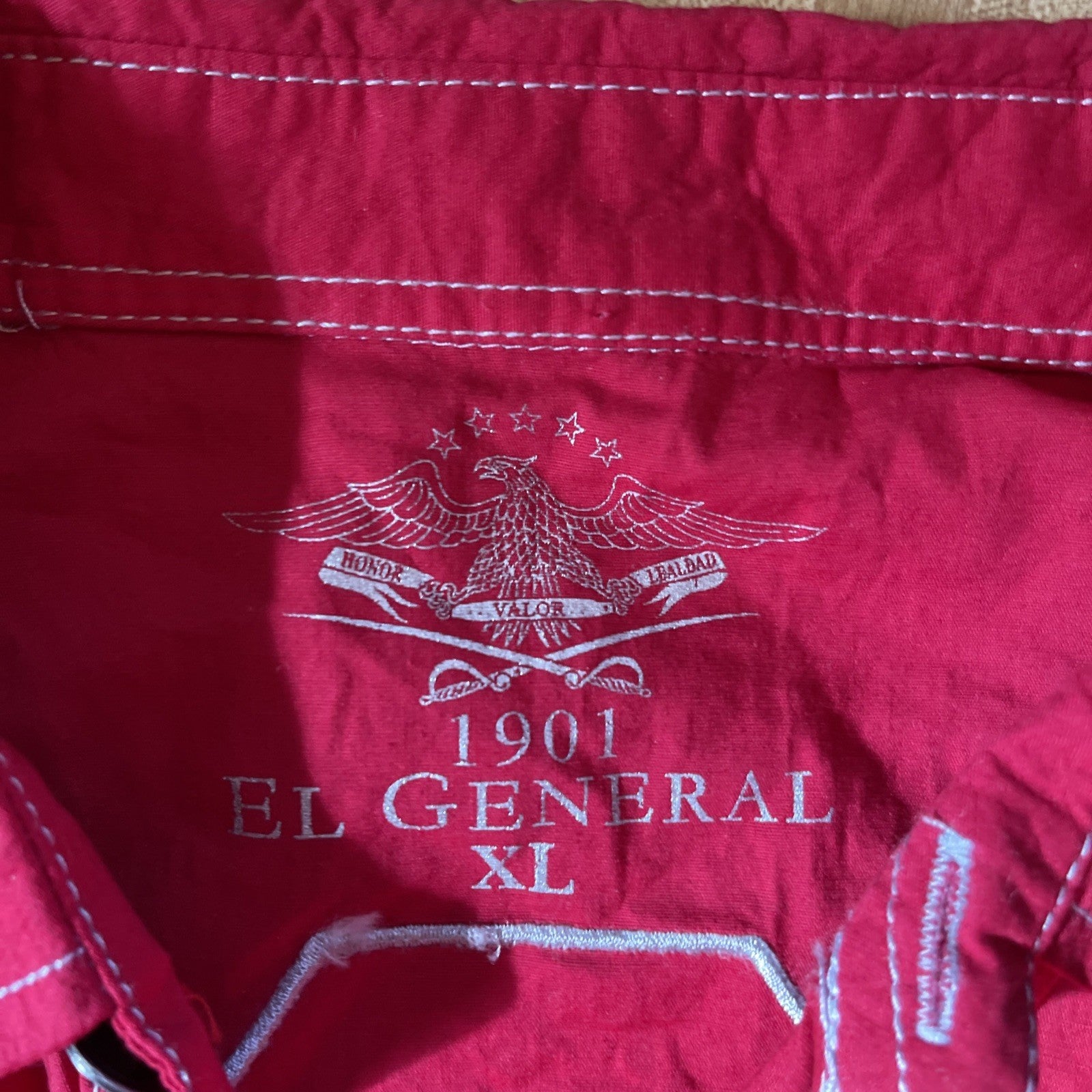 1901 El General Embroidered Button Up XL