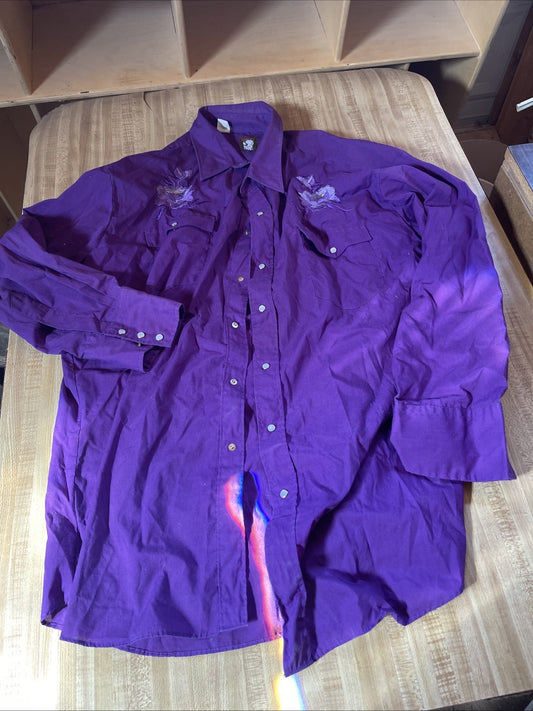 Vintage Karman Western Shirt Pearl Snap 18