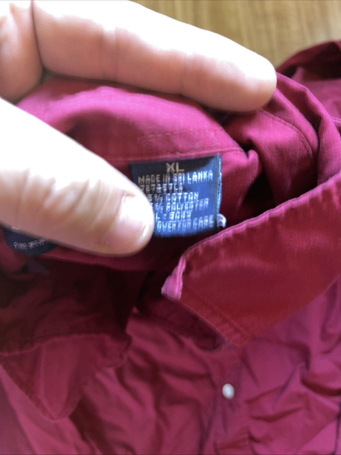 Vintage Blair Menswear Pearl Snap XL Stain On Cuff 