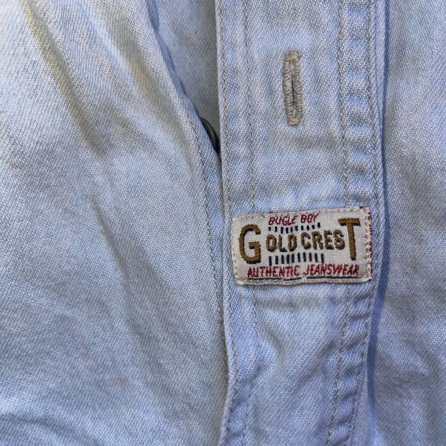 Bugle Boy Gold Crest Button Up Large 