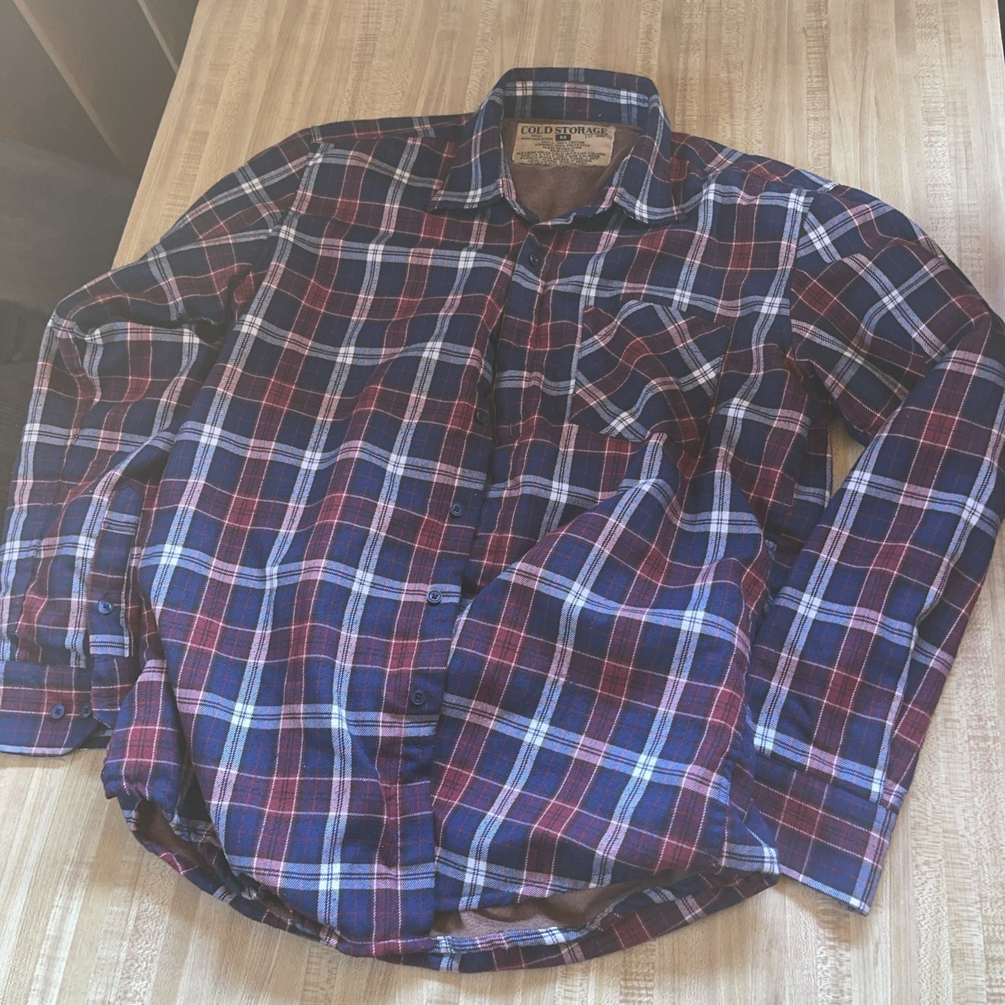 Cold Storage Heavy Flannel Shacket Medium 