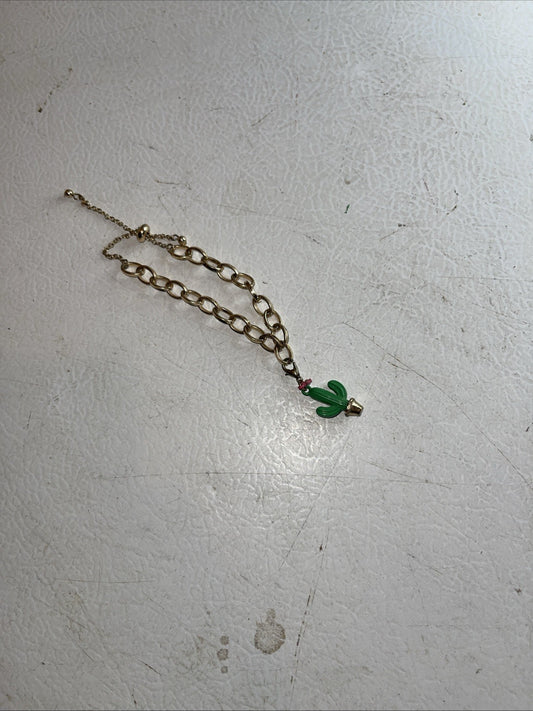 cactus charm bracelet