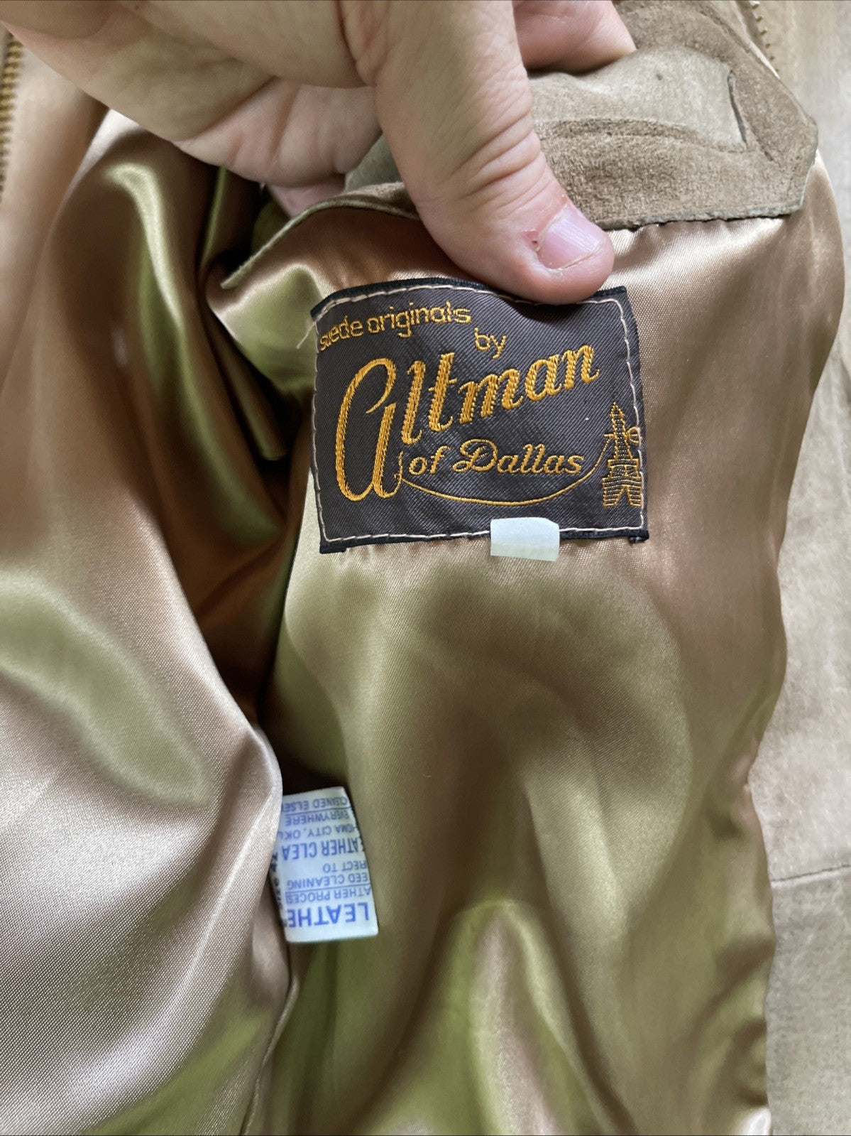 Vintage Altman Of Dallas Suede Bomber Jacket Large 