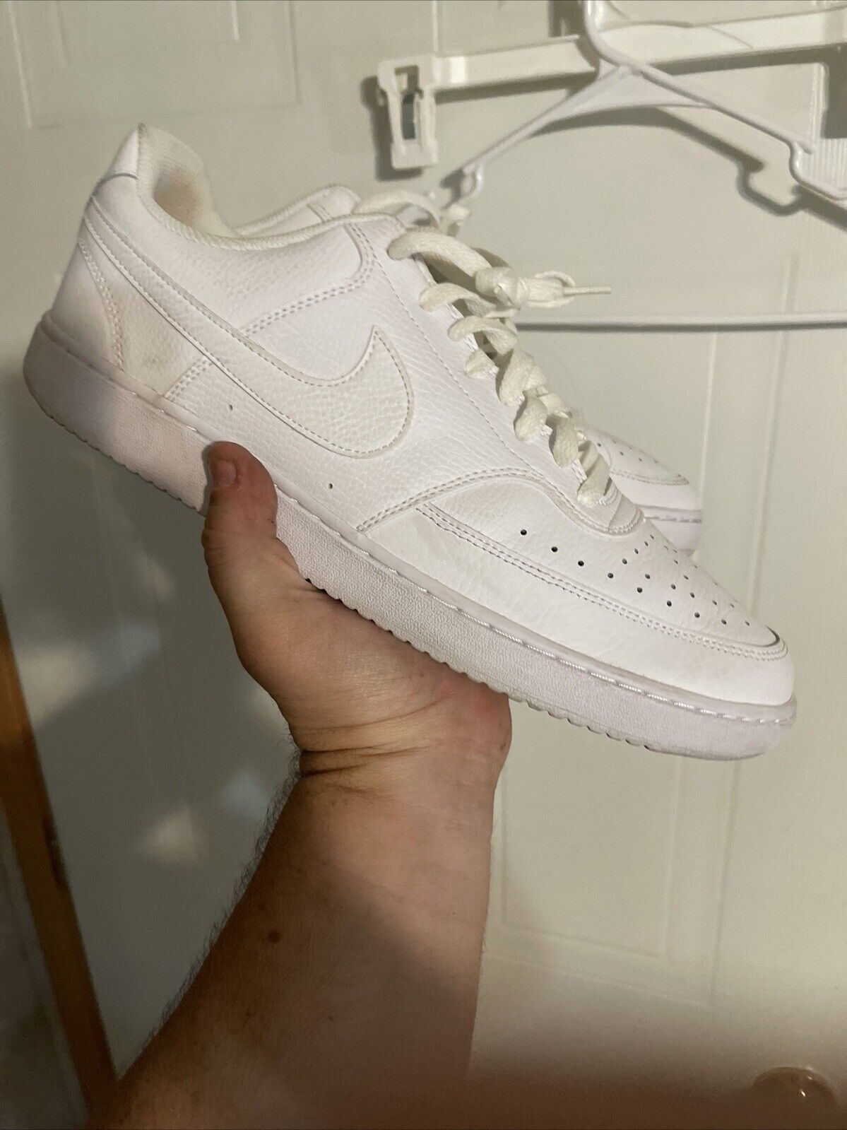 Men's White Nike Court Vision Lo Casual Shoes CD5463-100 Size 13