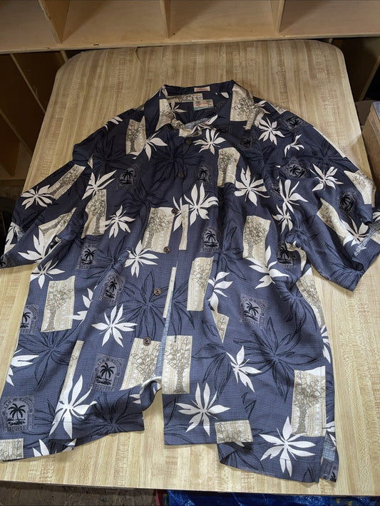 reyn spooner regency silk jacquard Shirt XXL 