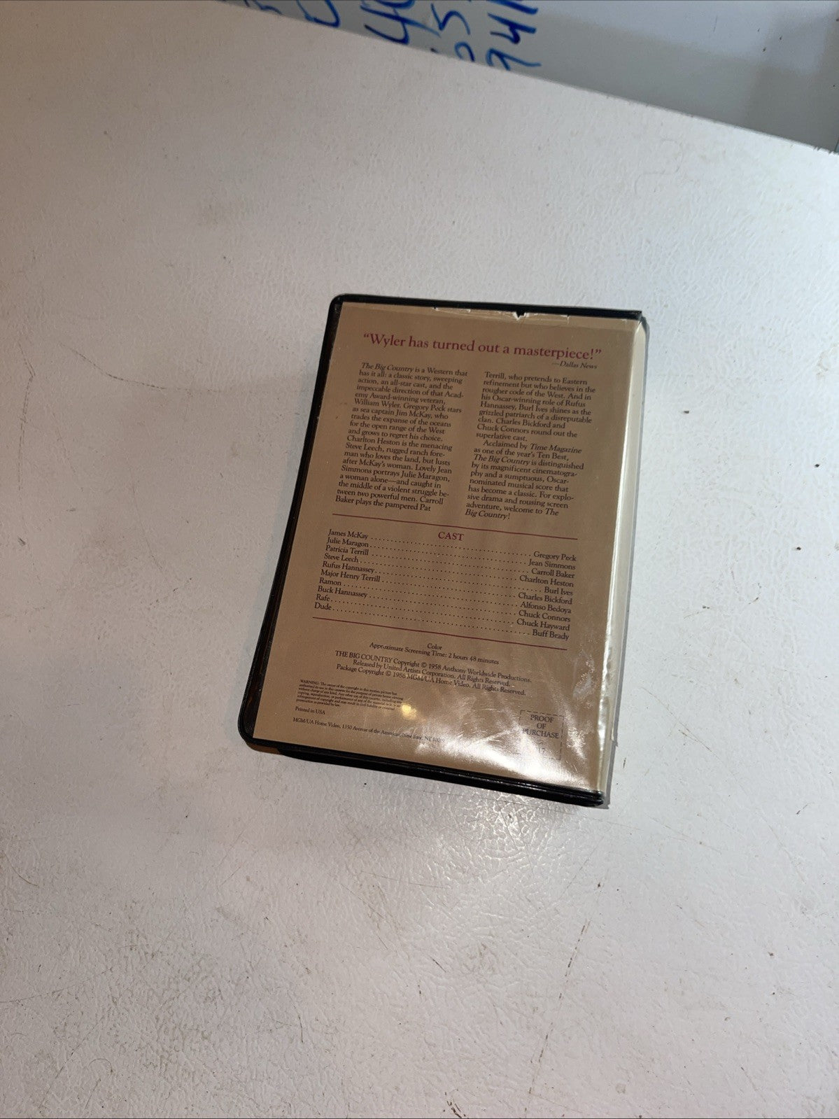 The Big Country Thick Clamshell 2 VHS Set