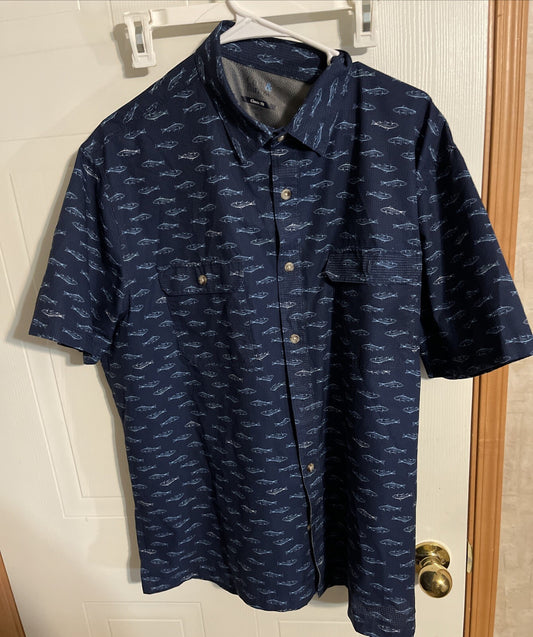 Croft & Barrow Quick Dry All Over Print Shirt XL