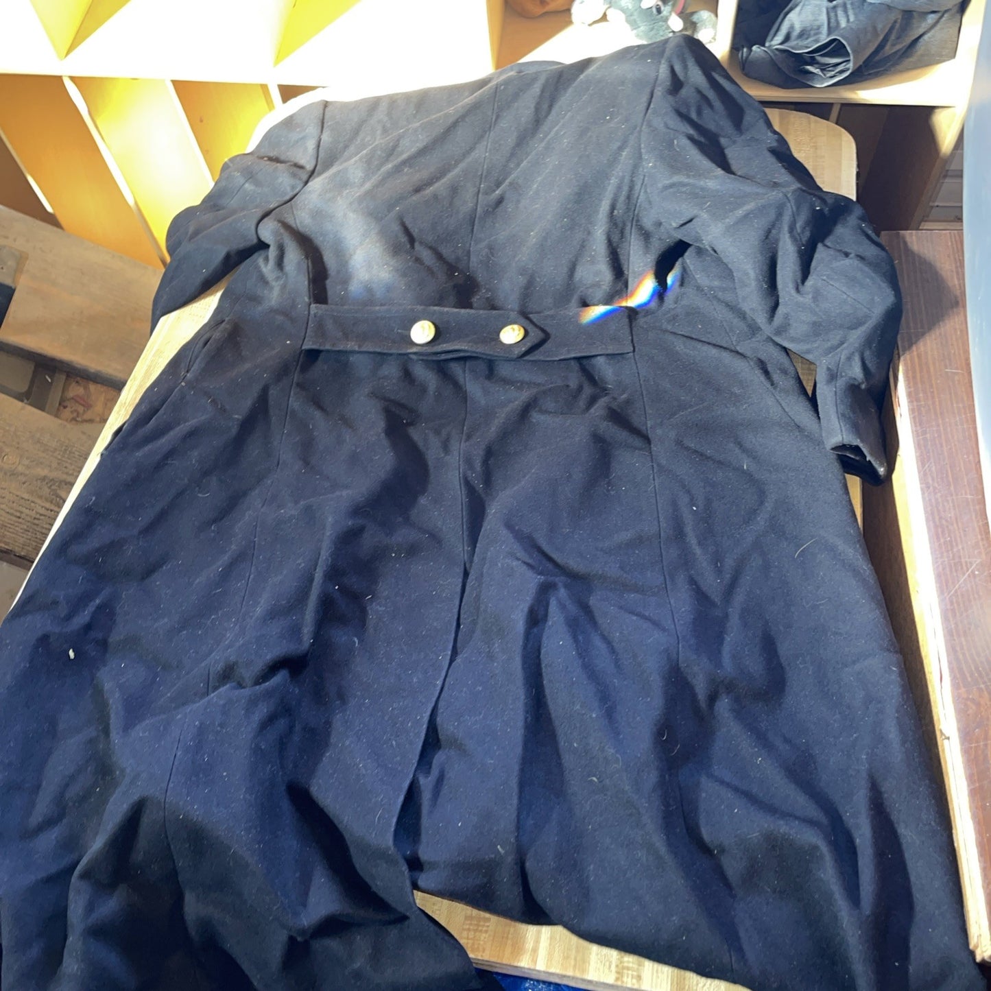 vintage military wool trench coat 39L