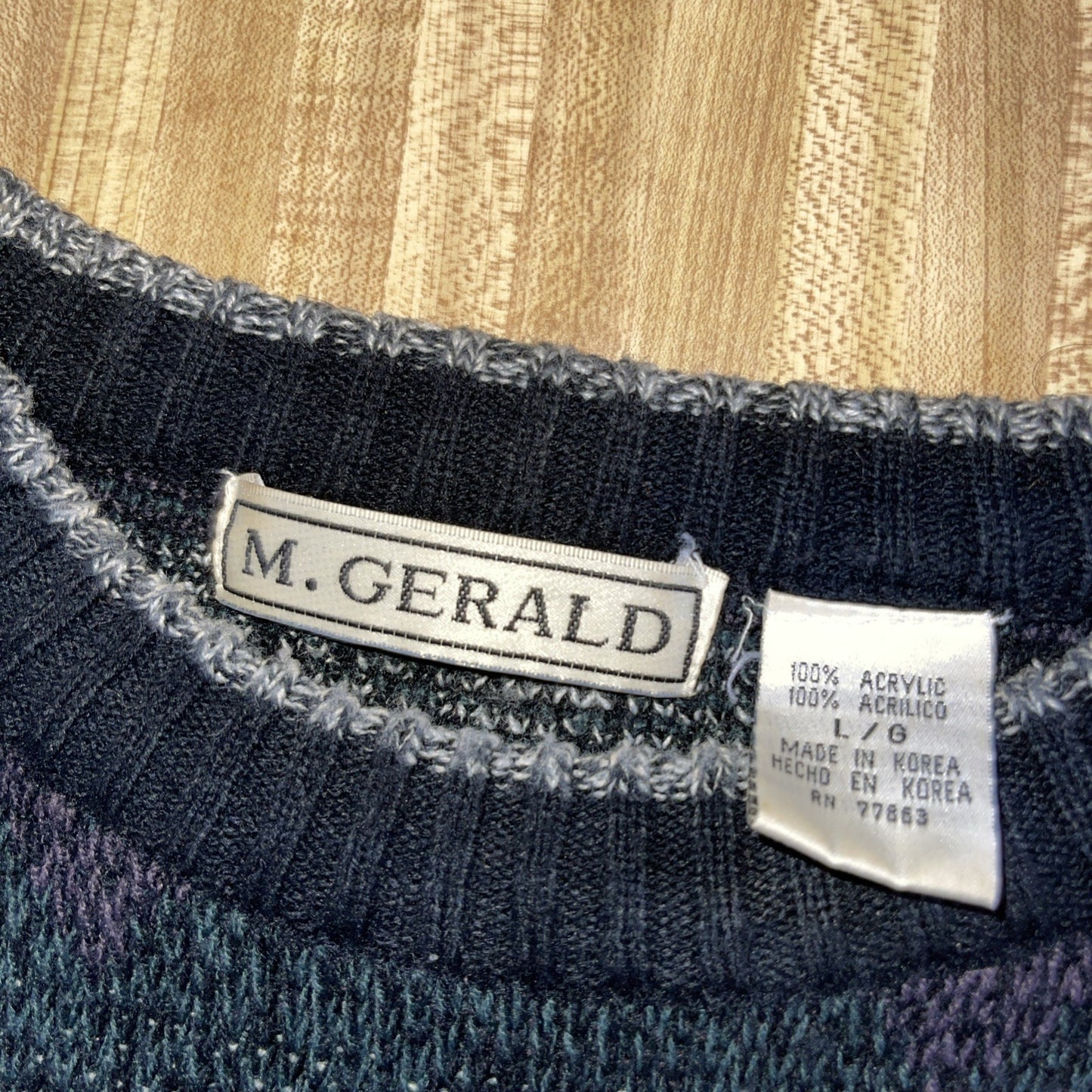 Vintage M. Gerald Sweater Large 