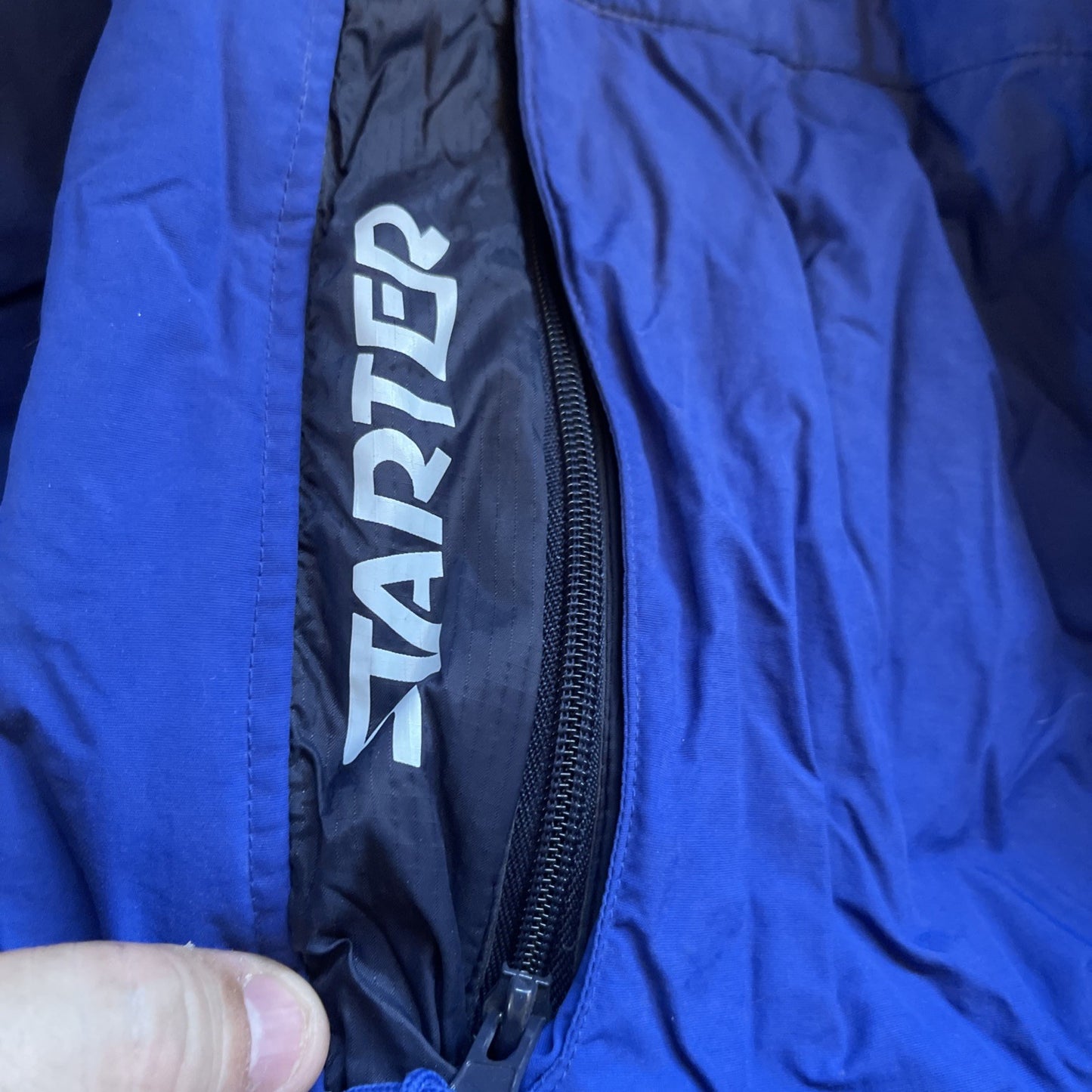 Vintage Starter Puffer Jacket Reversible Zipoff Sleeves 