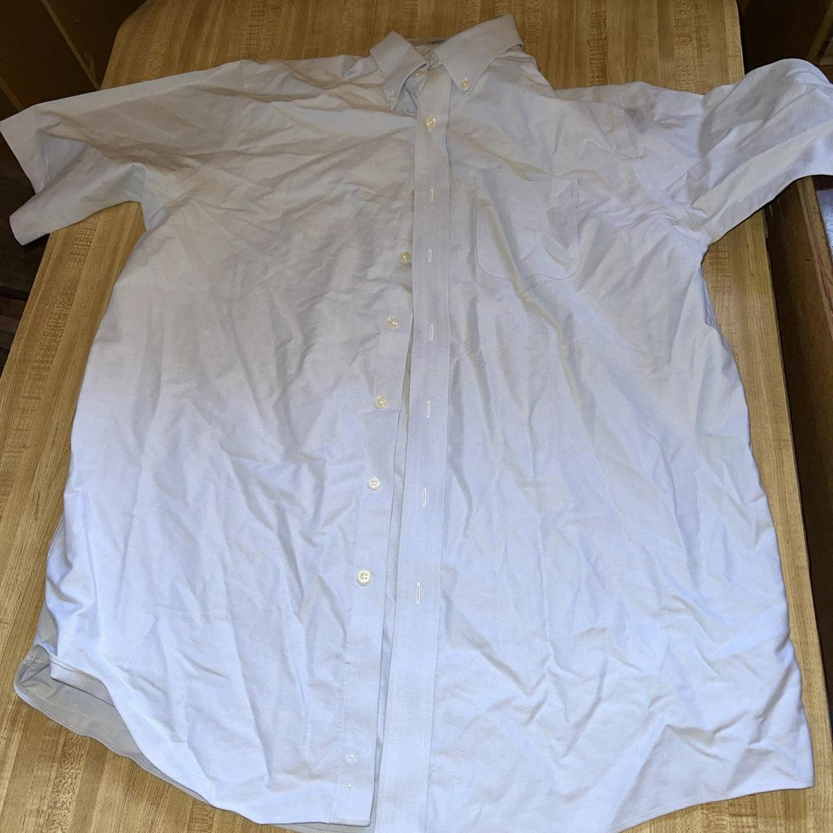 LL Bean Short Sleeve Button Down 16.5 Tall