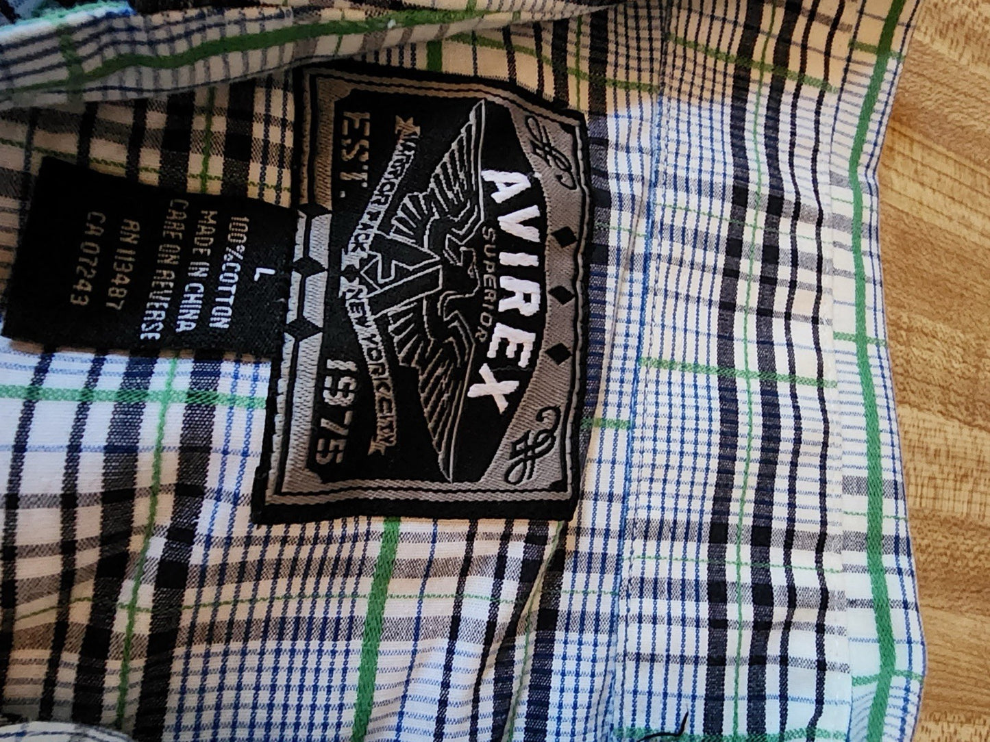 Avirex Button Up Large 