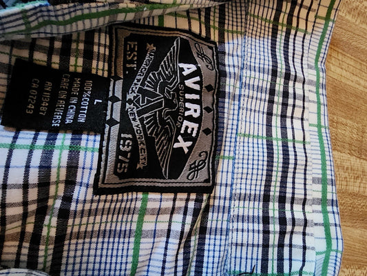 Avirex Button Up Large 