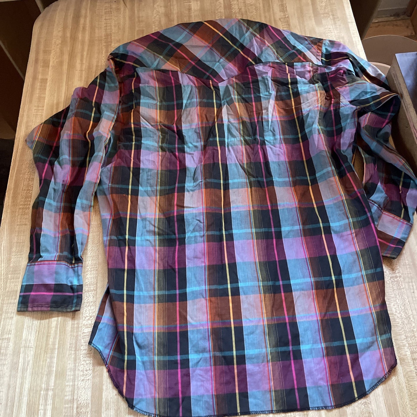 vintage rustler pearl snap shirt X Long Tails 16