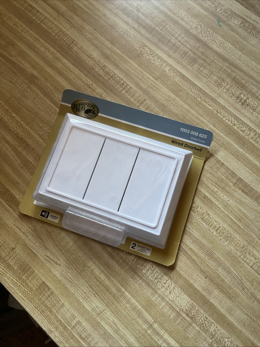 Hampton Bay Wired Door Chime in White 1003008625 New