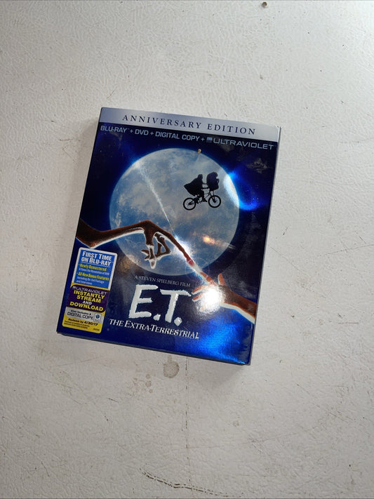 E.T. The Extra-Terrestrial (Blu-ray/DVD, 2012, 2-Disc Set, Anniversary...