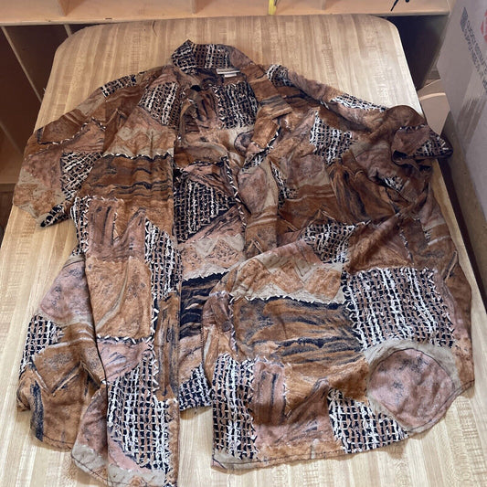 Vintage Adrian Jordan Silk Hawaiian Shirt XL