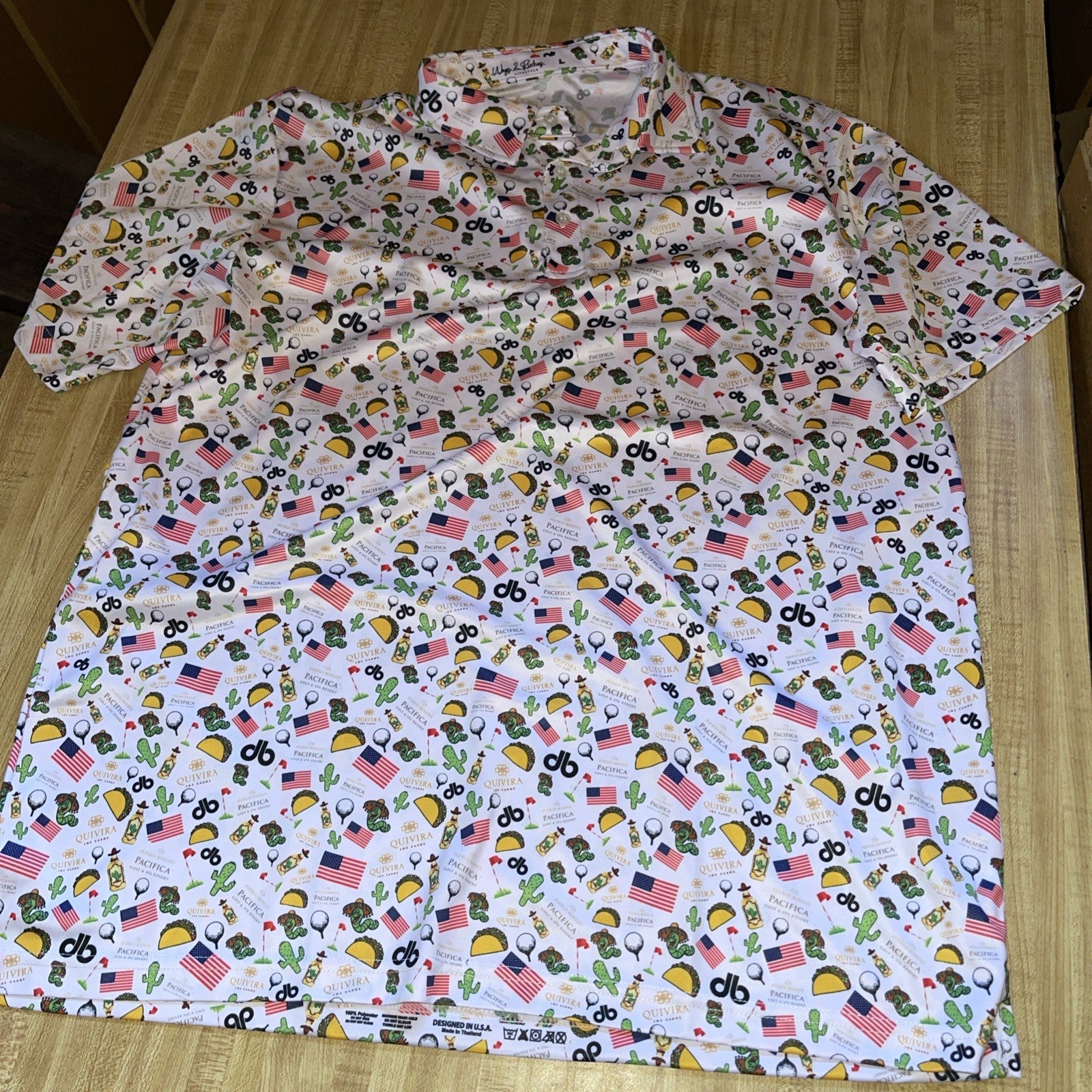 Wags 2 Riches Polo Large AOP 