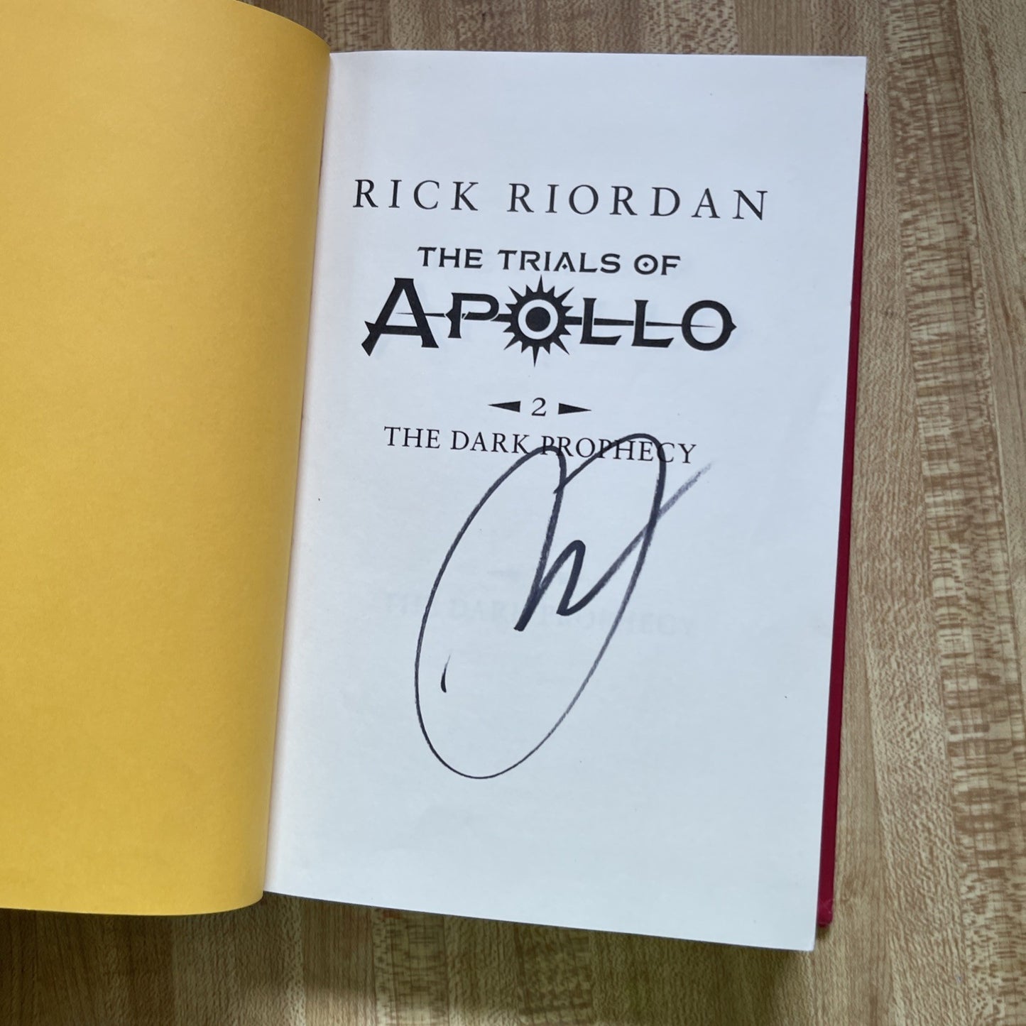 The Dark Prophecy Book Two Hardcover Signed