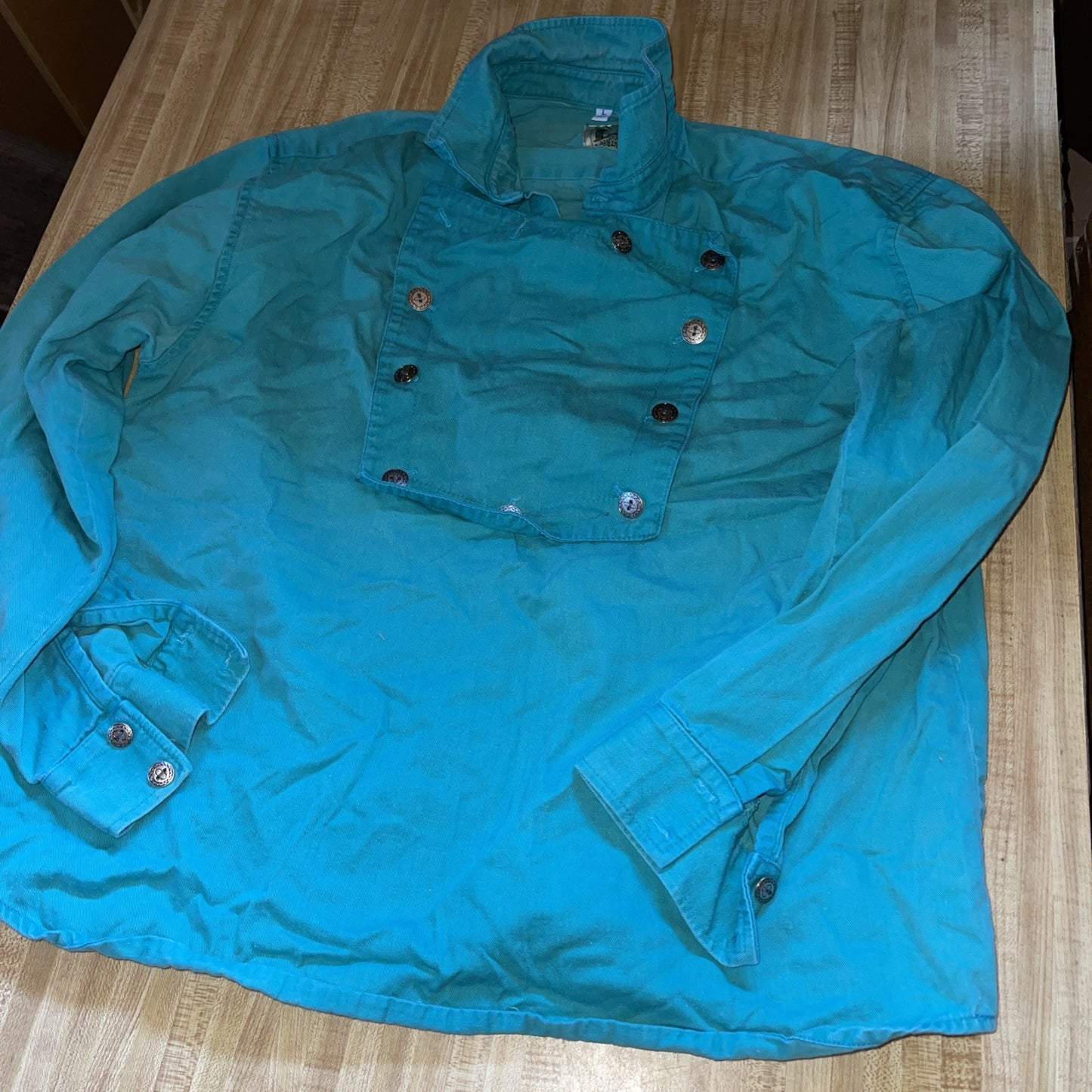 Vintage Laredo Clothiers Gunfighter Cowboy Western Shirt Large Made In USA 