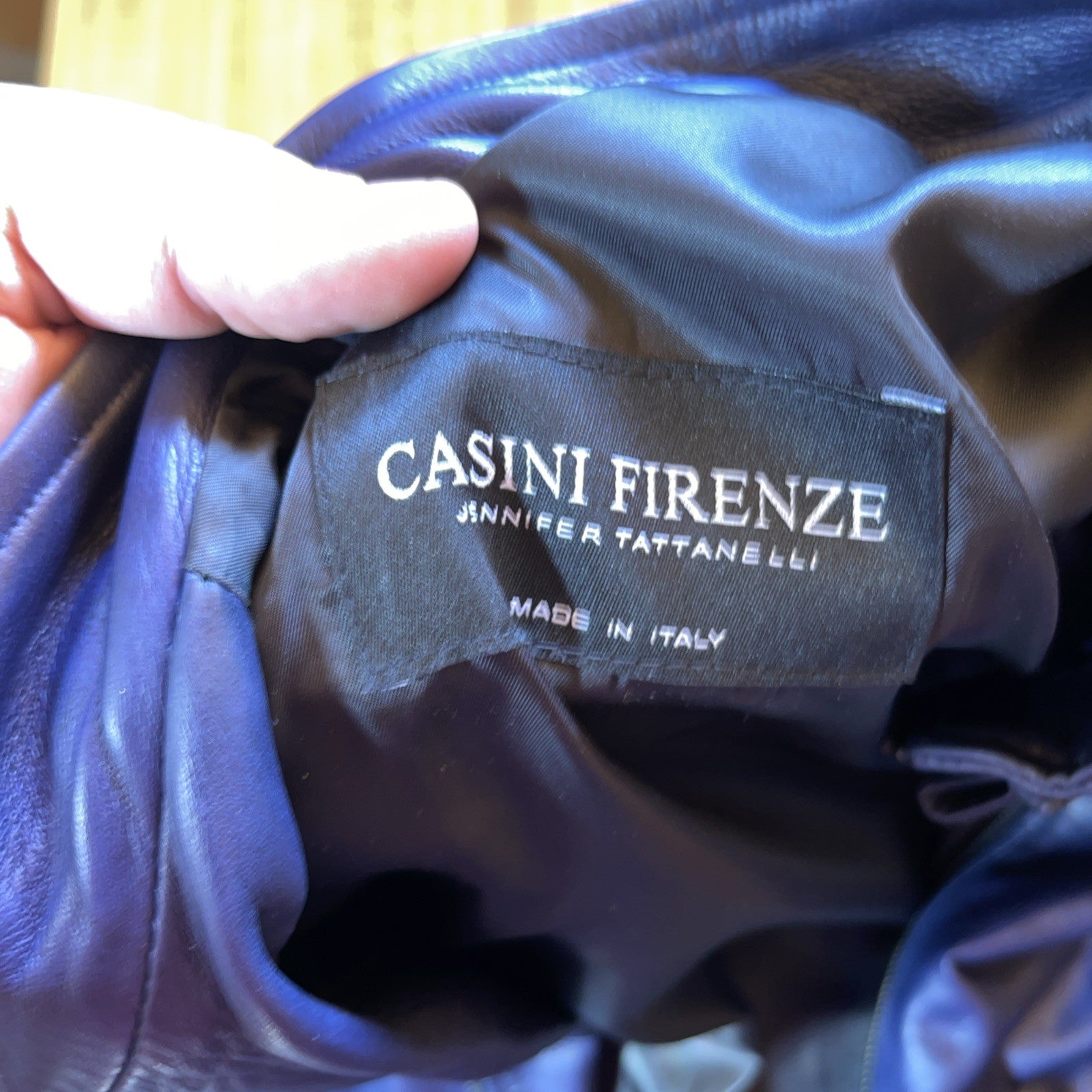 Casini Firenze Jennifer Tattanelli Biker Jacket Size 56