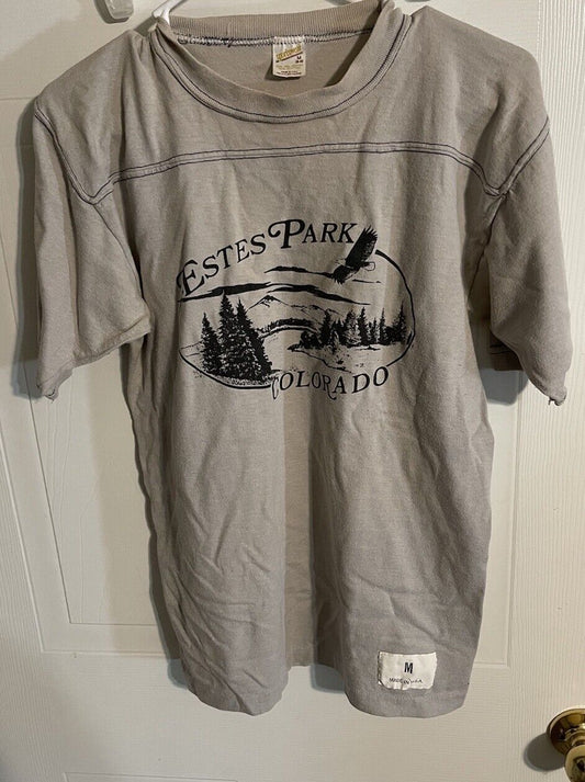 Vintage Ringer T Shirt Estes Park Colorado Medium 