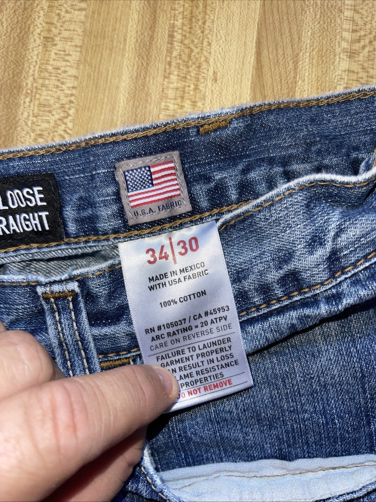 ariat fr m3 loose straight jeans 34/30