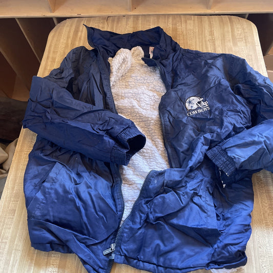 Vintage Nice On Sports Sherpa Lined Dallas Cowboys Jacket 