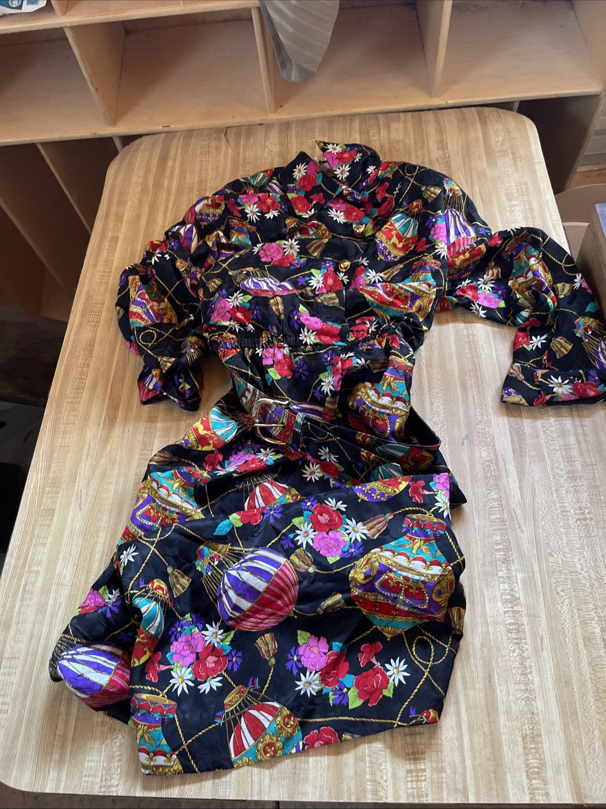 Vintage David Warren Silk Dress Small