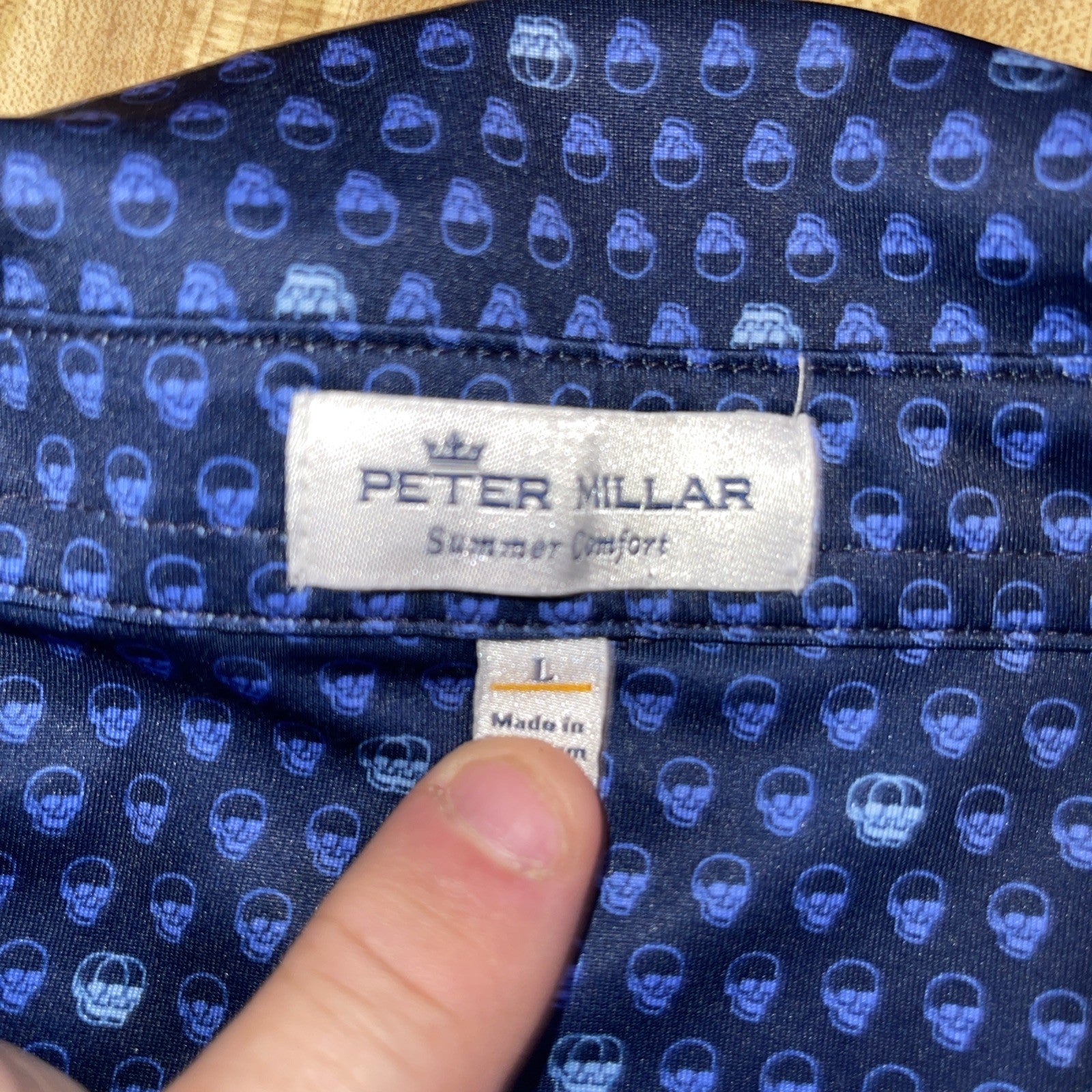 Peter Millar Summer Comfort Polo Skull AOP Large 