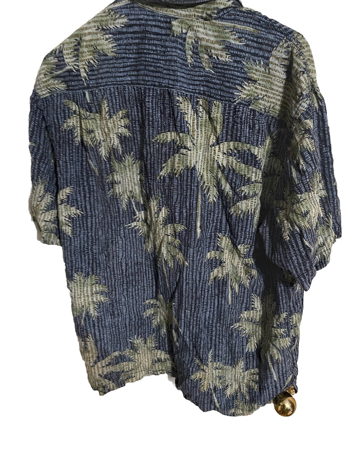 Tommy Bahama Silk Hawaiian Shirt Large Has A Cigarette Burn Above The Pocket