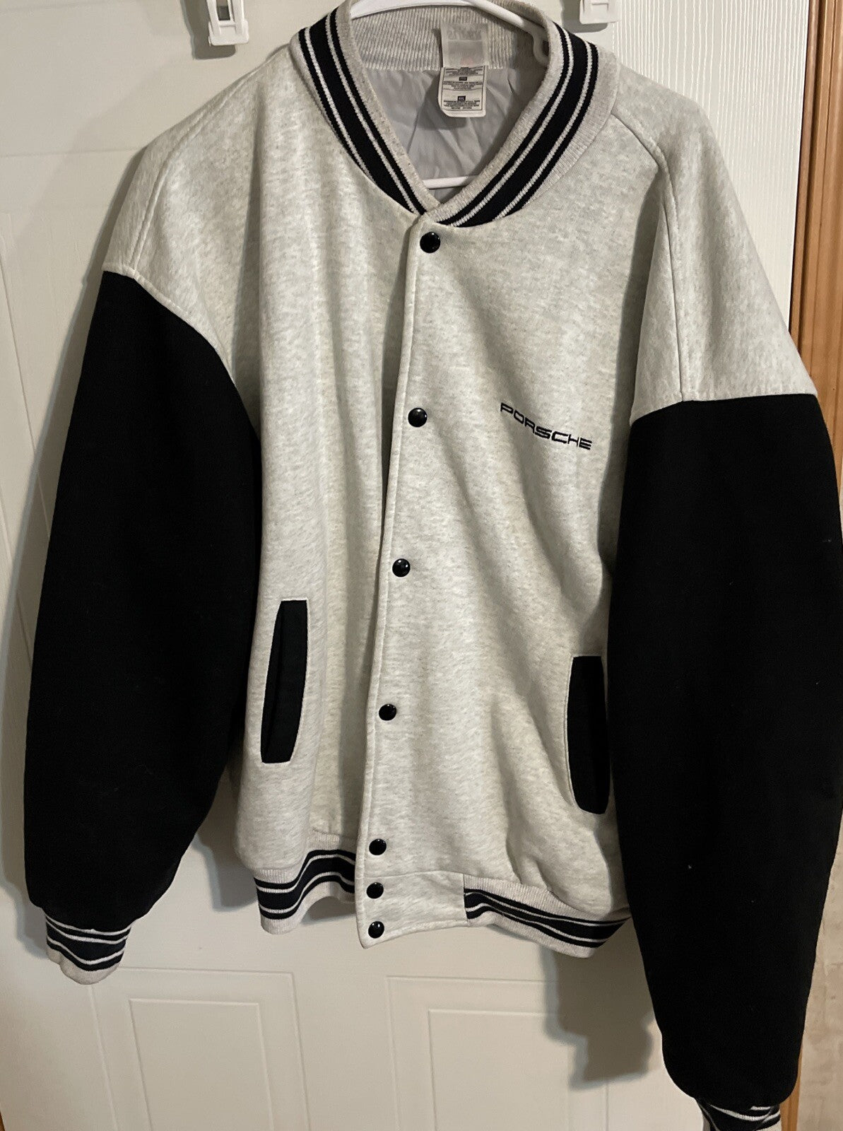 Vintage Fruit Of The Loom Varsity Jacket With Porsche Embroidered XXL