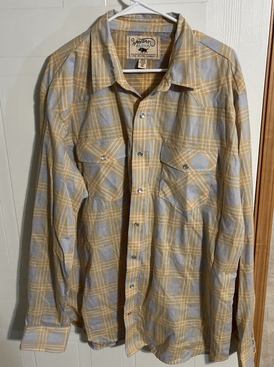 Western Aloha Pearl Snap Shirt 3XL 