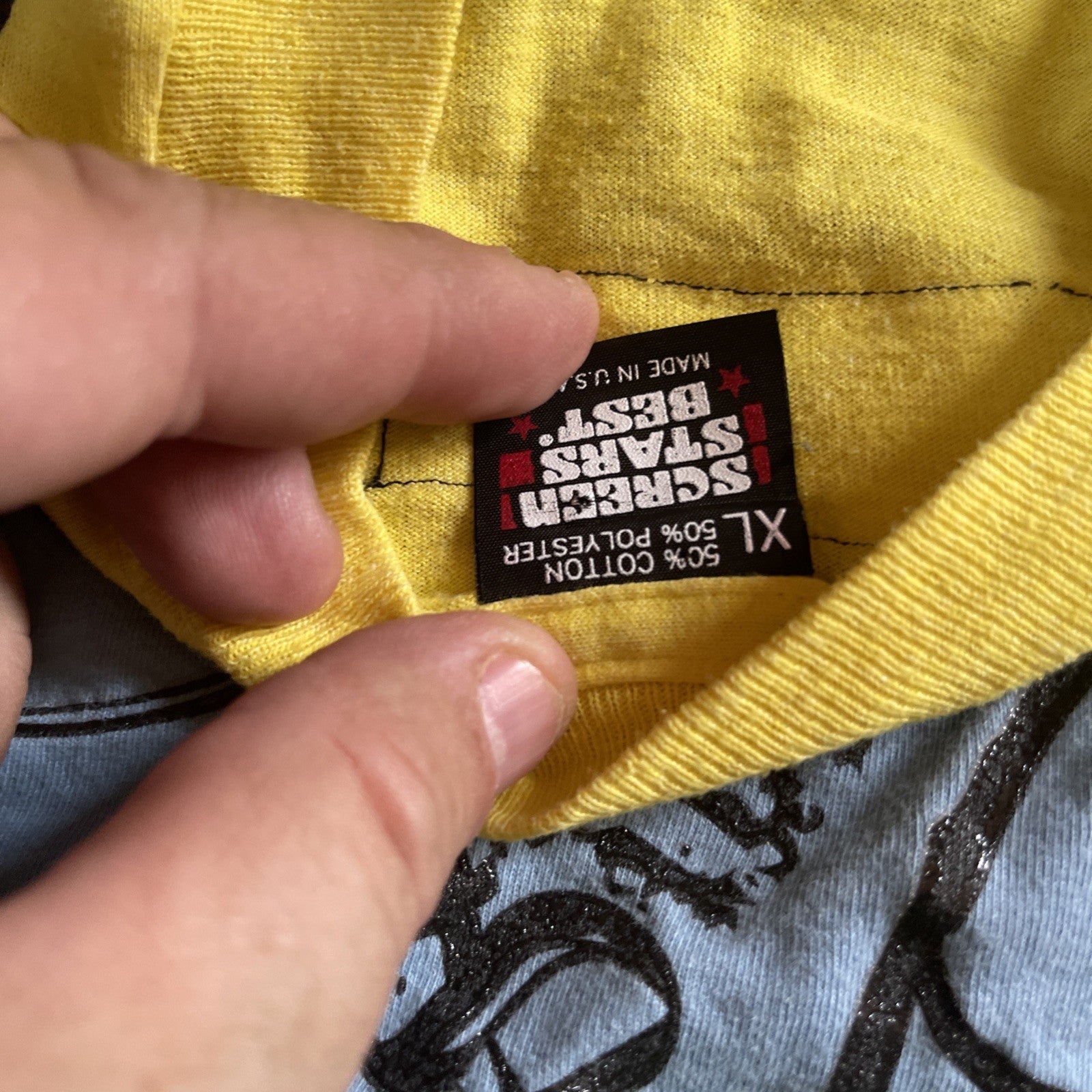 Vintage Upcycled Top On A Screen Stars Best Tag XL