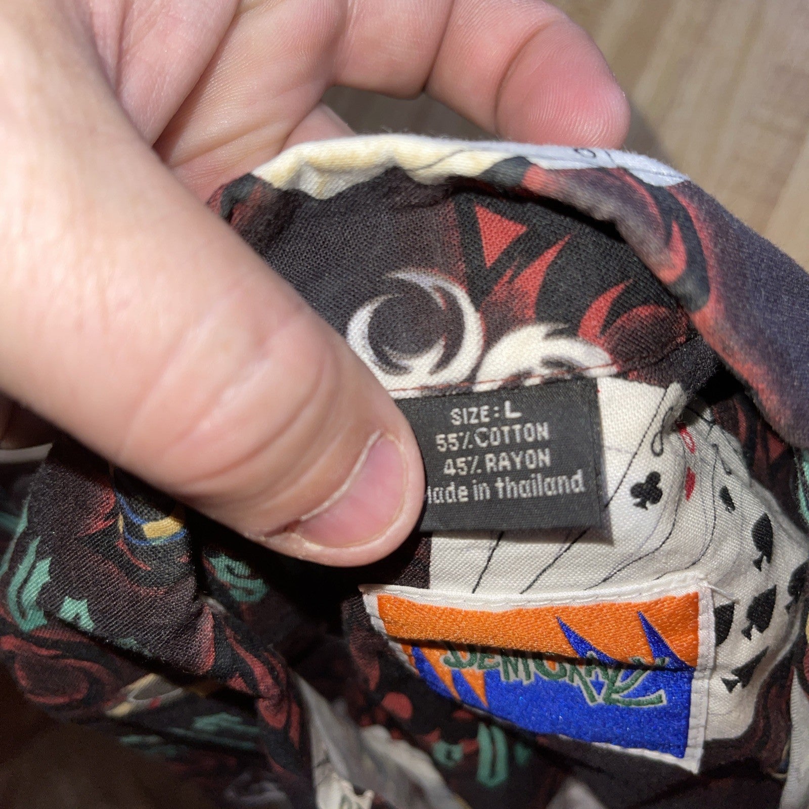 D’em Crazy Button Up Large Poker AOP
