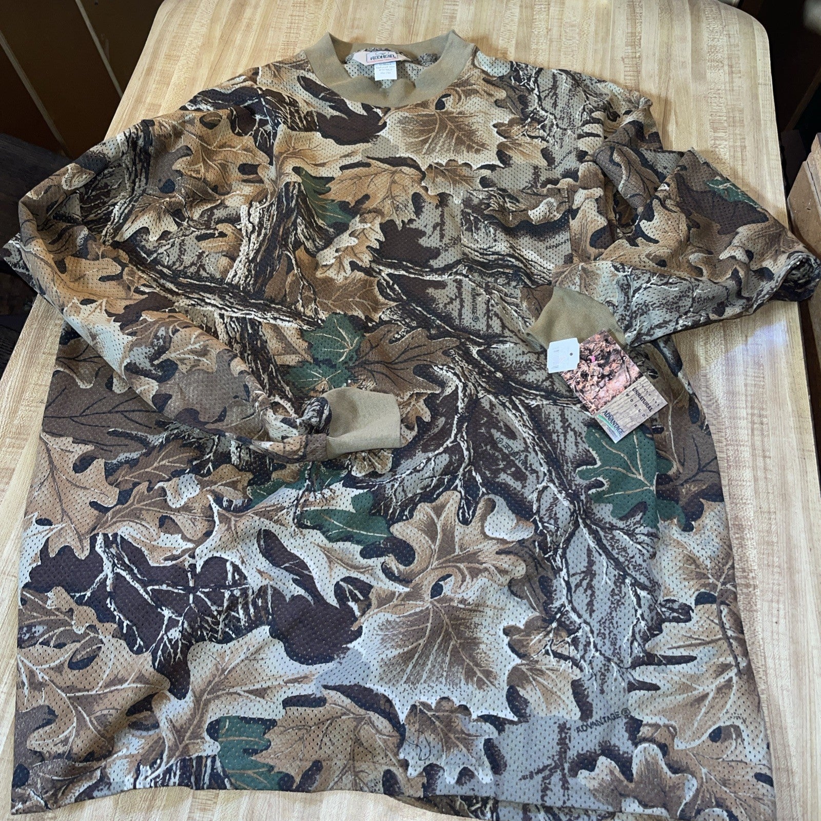Vintage Redhead Woodland Camo Advantage Long Sleeve 2XL NWT Deadstock 